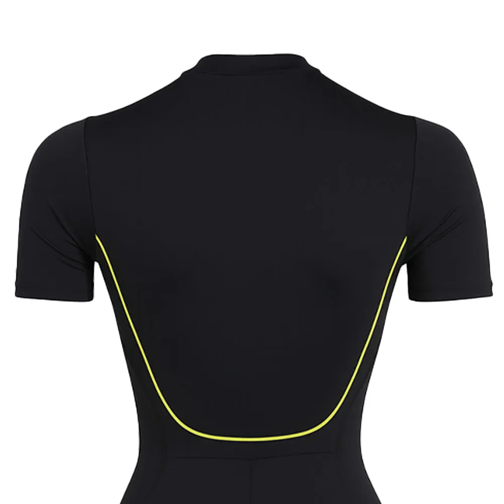SPEEDO Hero 6.0 Short Sleeve One Piece (Aurora Shaping) Women Swimsuit Black - SP111SP873ENTH