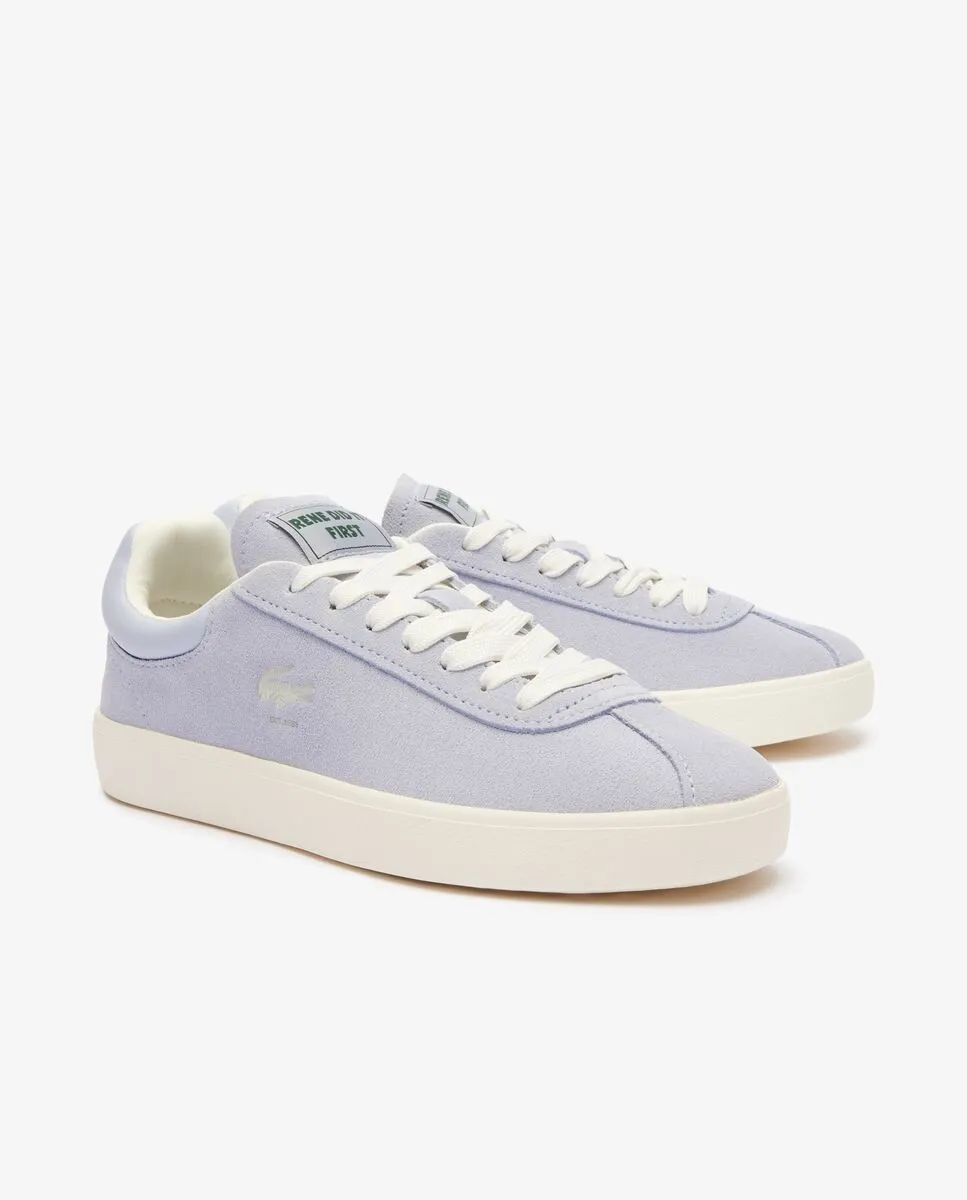 LACOSTE Women’s Baseshot Tonal Leather Trainers Blue