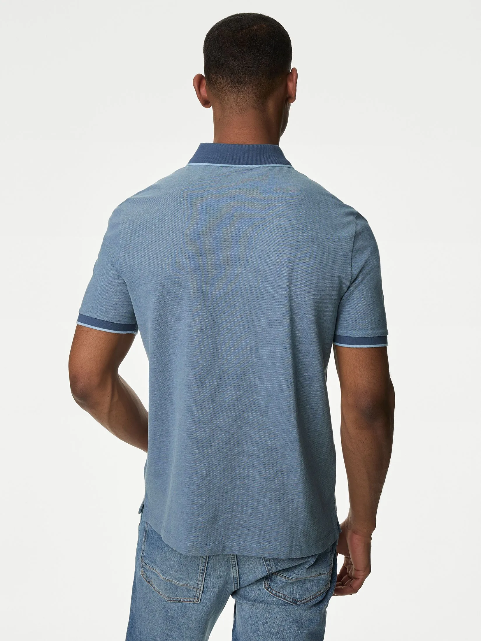 MARKS & SPENCER Men Shirt Pure Cotton Tipped Pique