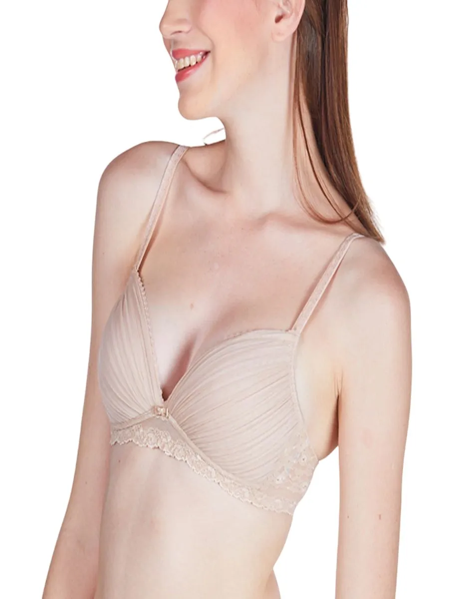 ELLE LINGERIE BRASSIERE MOULDED BRA LB6721BE BEIGE