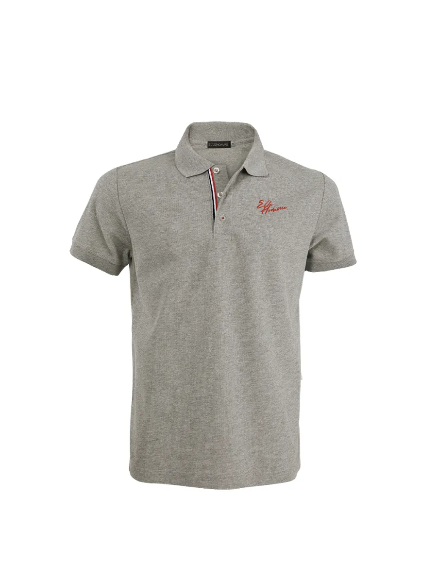 ELLE HOMME Men Polo shirt short sleeves Smart fit W8K911 - Grey
