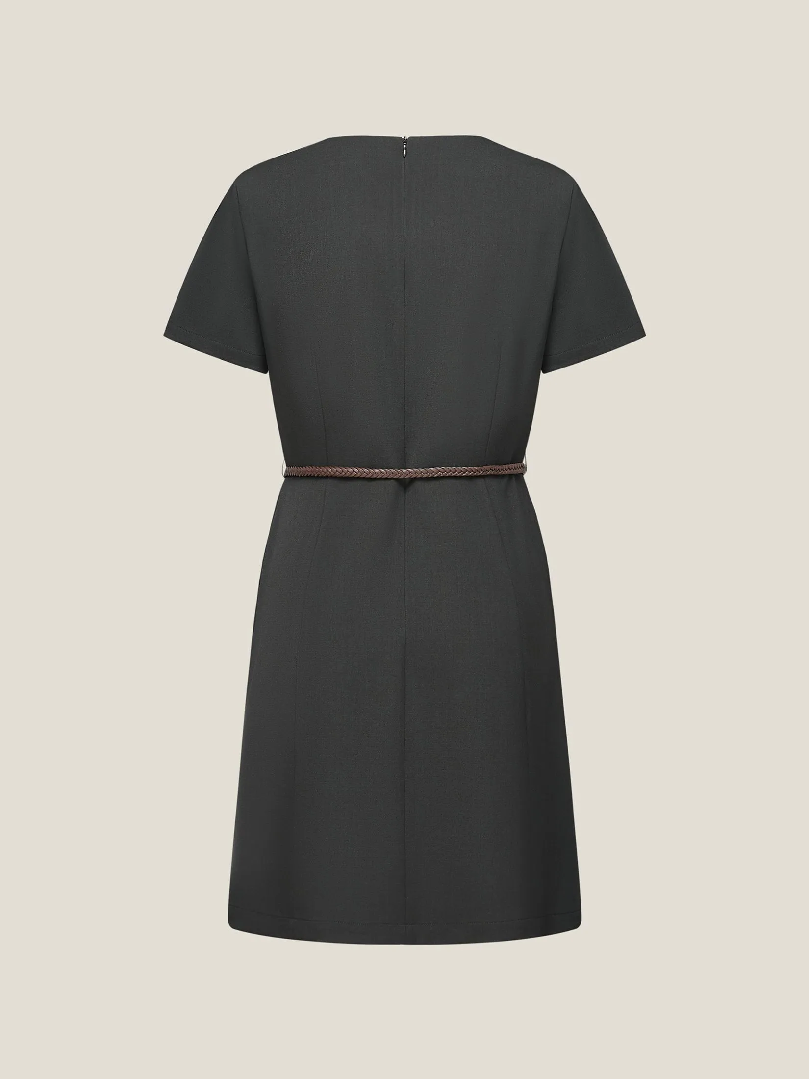 G2000 Women Clothing Cooling Multi-Way Stretch A-Shape Dress With Belt  A-Shape - Black