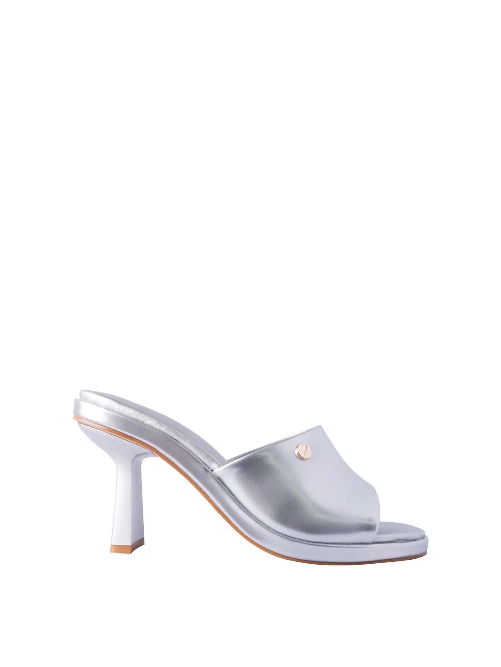 VILLAINS SF GENTLE BREEZE Women's Heeled Sandals SILVER PATENT