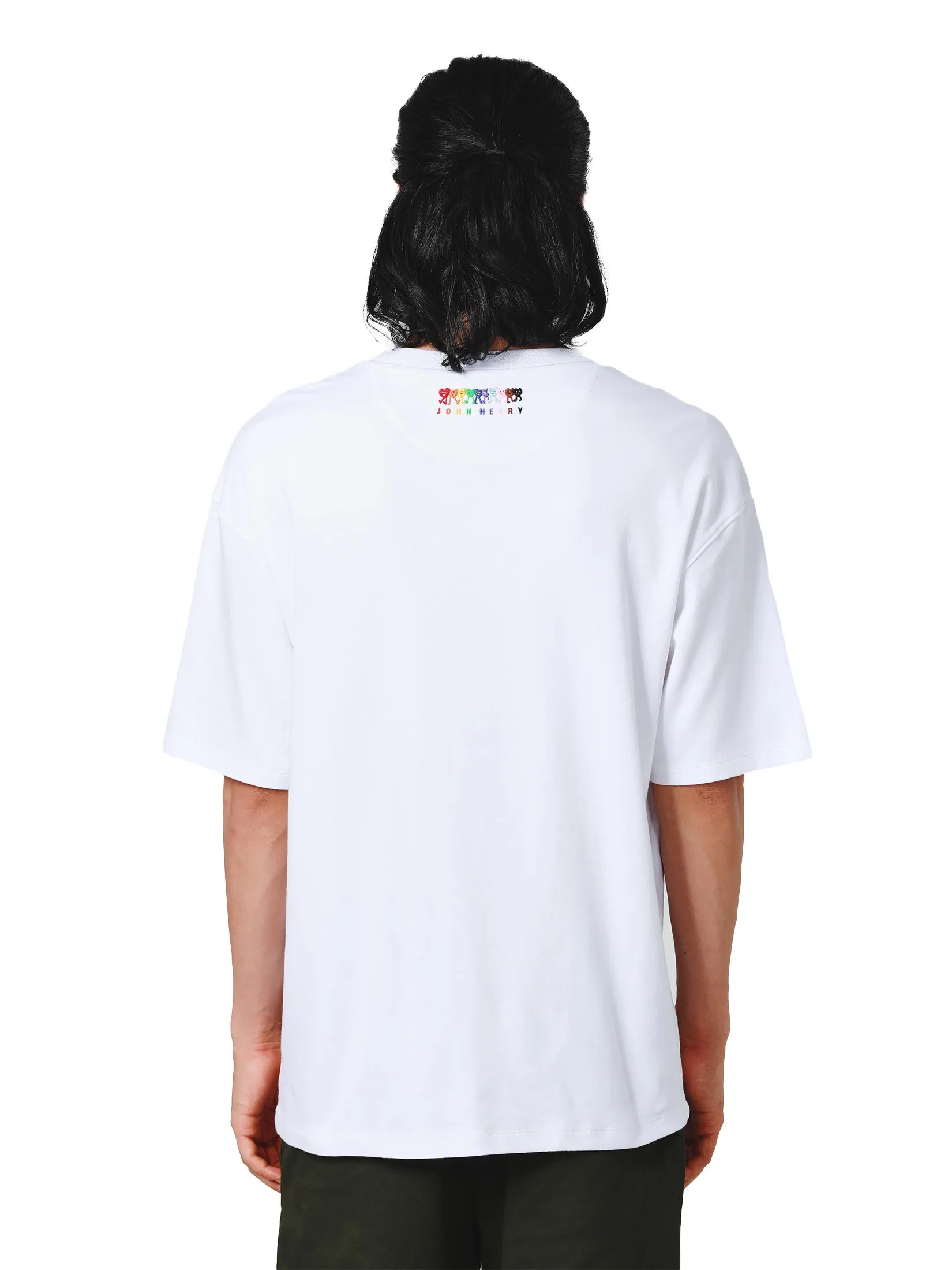 JOHN HENRY Men's T-Shirts (Oversize Fit) PRIDE MONTH White