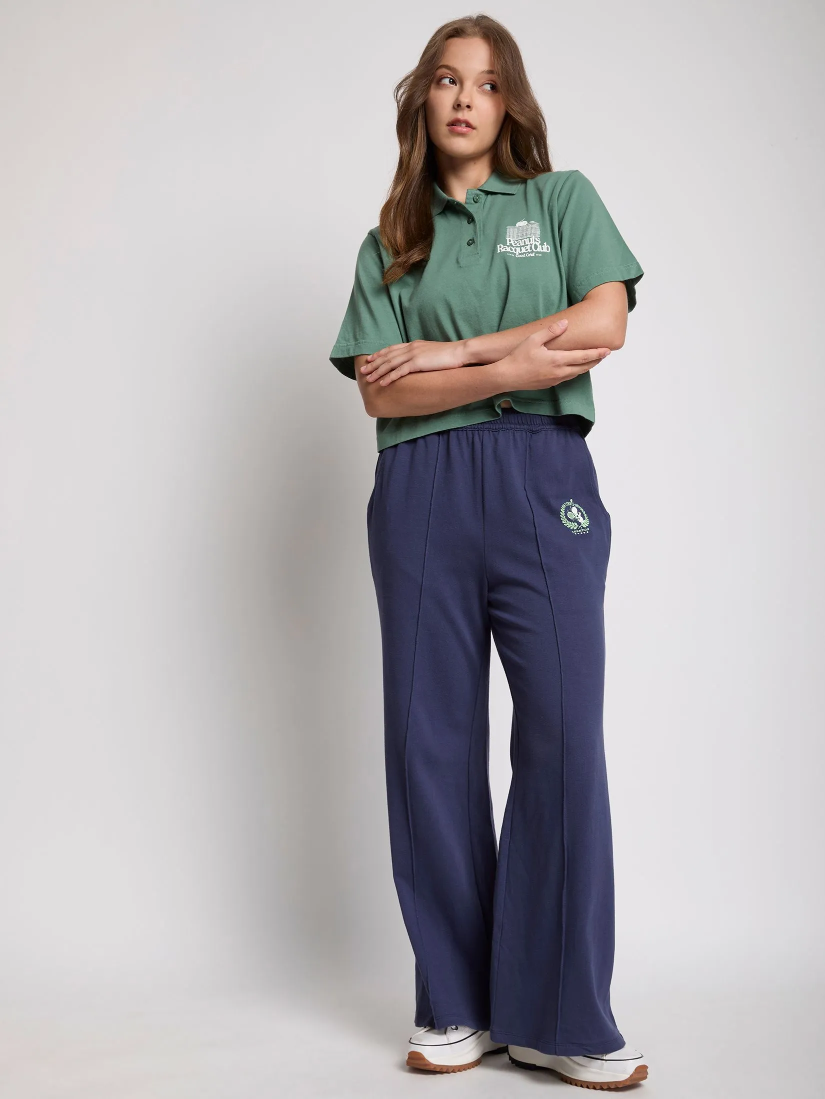 DEFRY 01 Women Polo Shirt Short Sleeves Snoopy Print