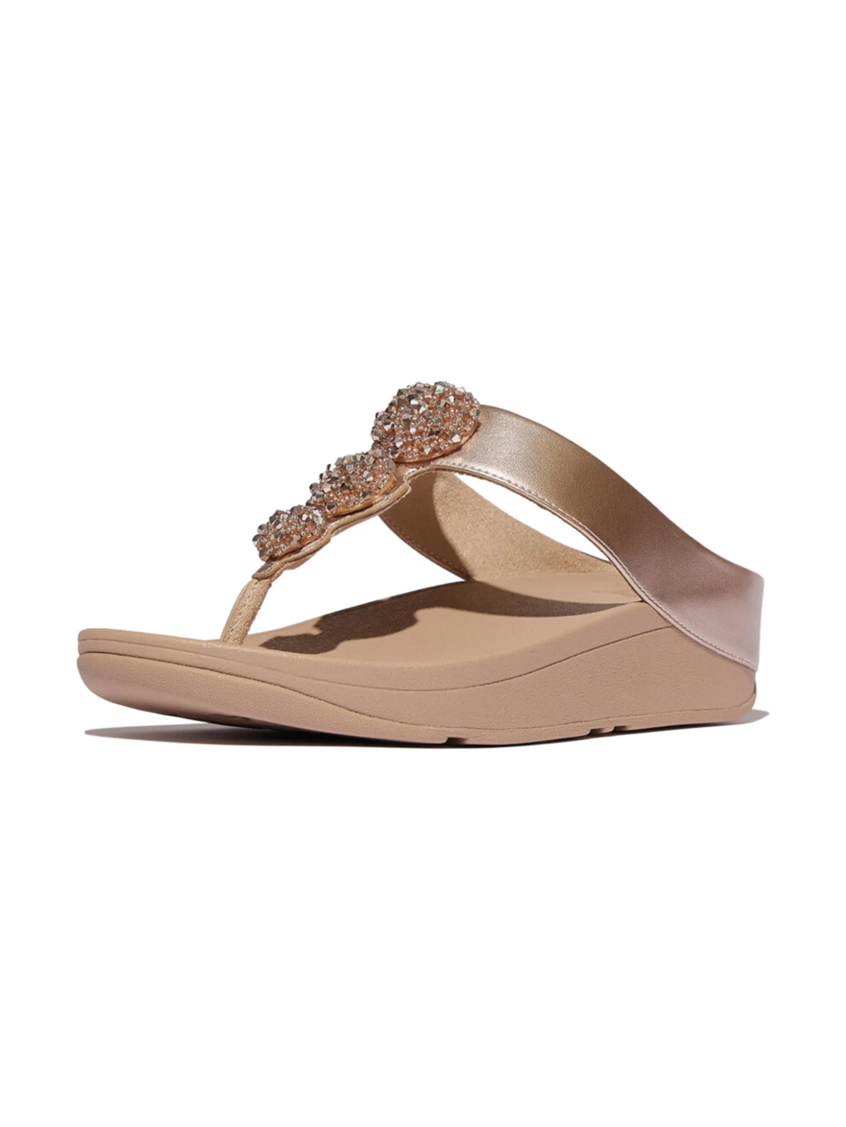 FitFlop™ WOMEN S FINO BEADIE-BUTTON METALLIC BEIGE