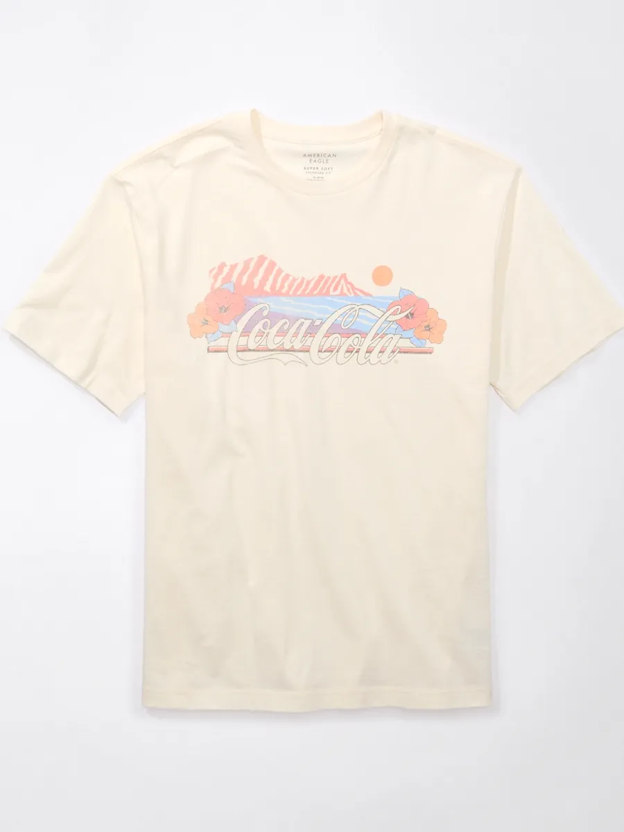 AMERICAN EAGLE MEN G SS COCA COLA SET IN TEE- PC DYE + SERIOUSLY SOFT WASH 106 CREAM