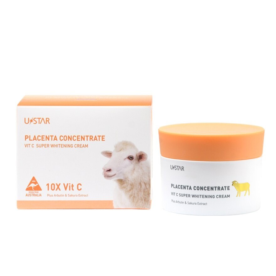 Ustar Placenta Concentrate Vit C Super Whitening Cream 100g. - White