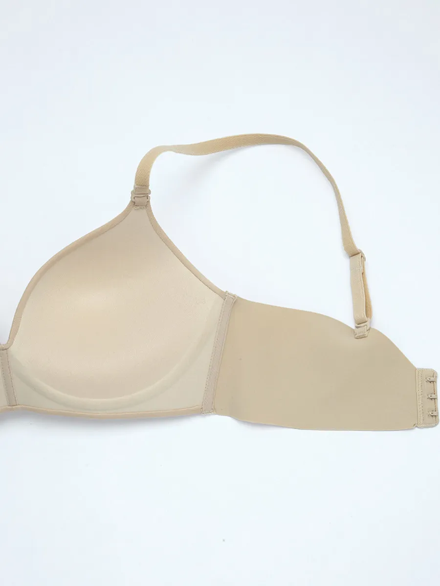 SABINA [Pack 4 Piece] [Online Exclusive]  Soft Doomm Seamless Wireless Bra - Sand
