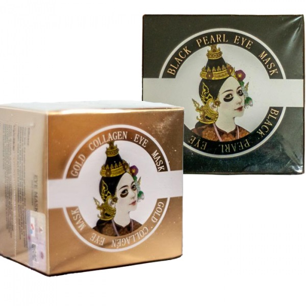 Гидрогелевые патчи с черным жемчугом и коллагеном Gold Princess 60 шт