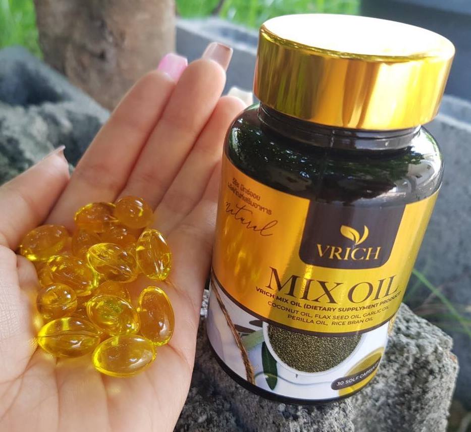 Витаминные капсулы с 5 маслами Mix Oil Vrich для волос и кожи лица