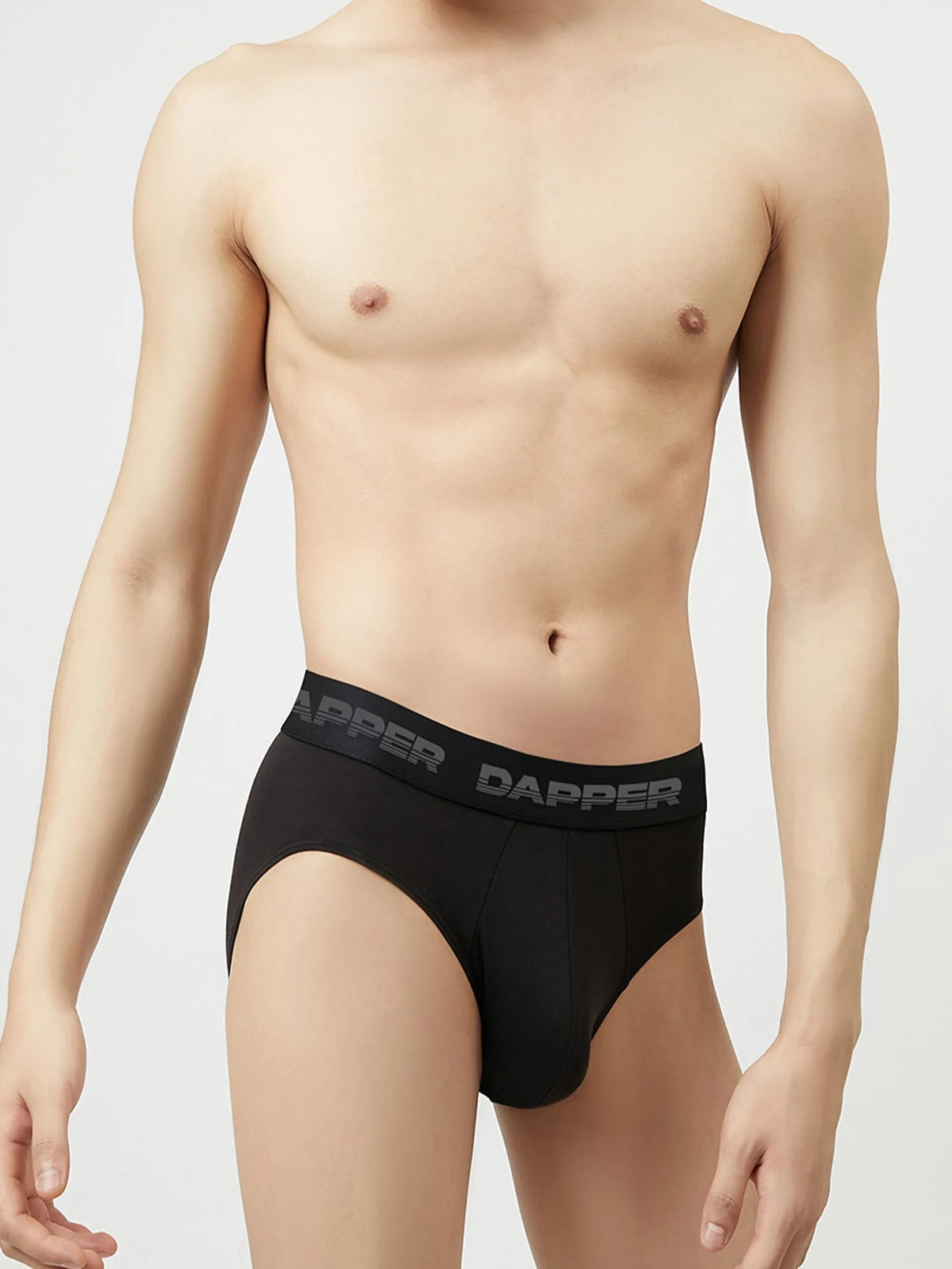 DAPPER DAPPER Ultraflex Briefs Black (Pack 2 Pcs.)