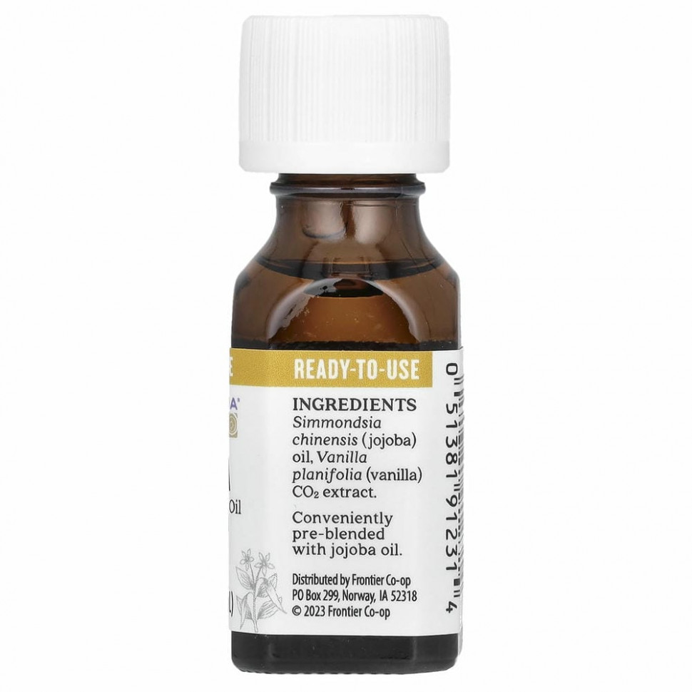 Aura Cacia, Чистое эфирное масло, ваниль, 15 мл (0,5 жидк. унции)