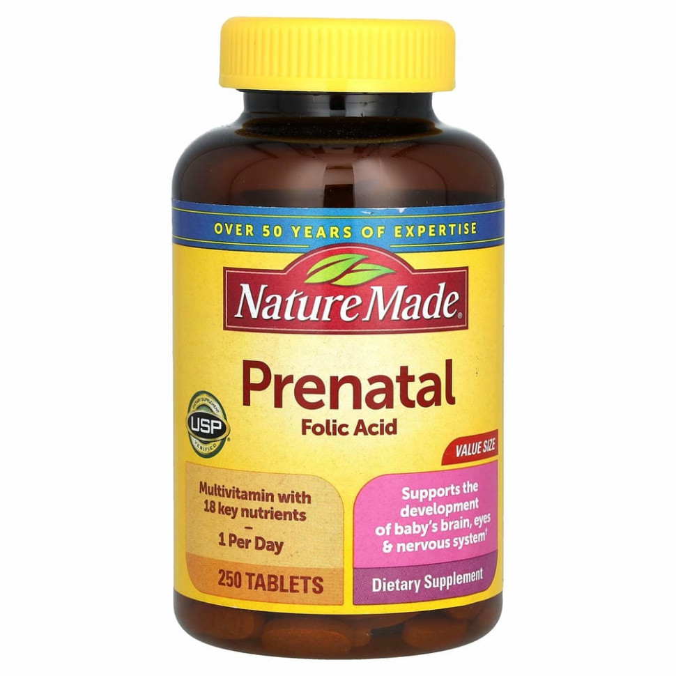 Nature Made, Multi Prenatal, 250 таблеток