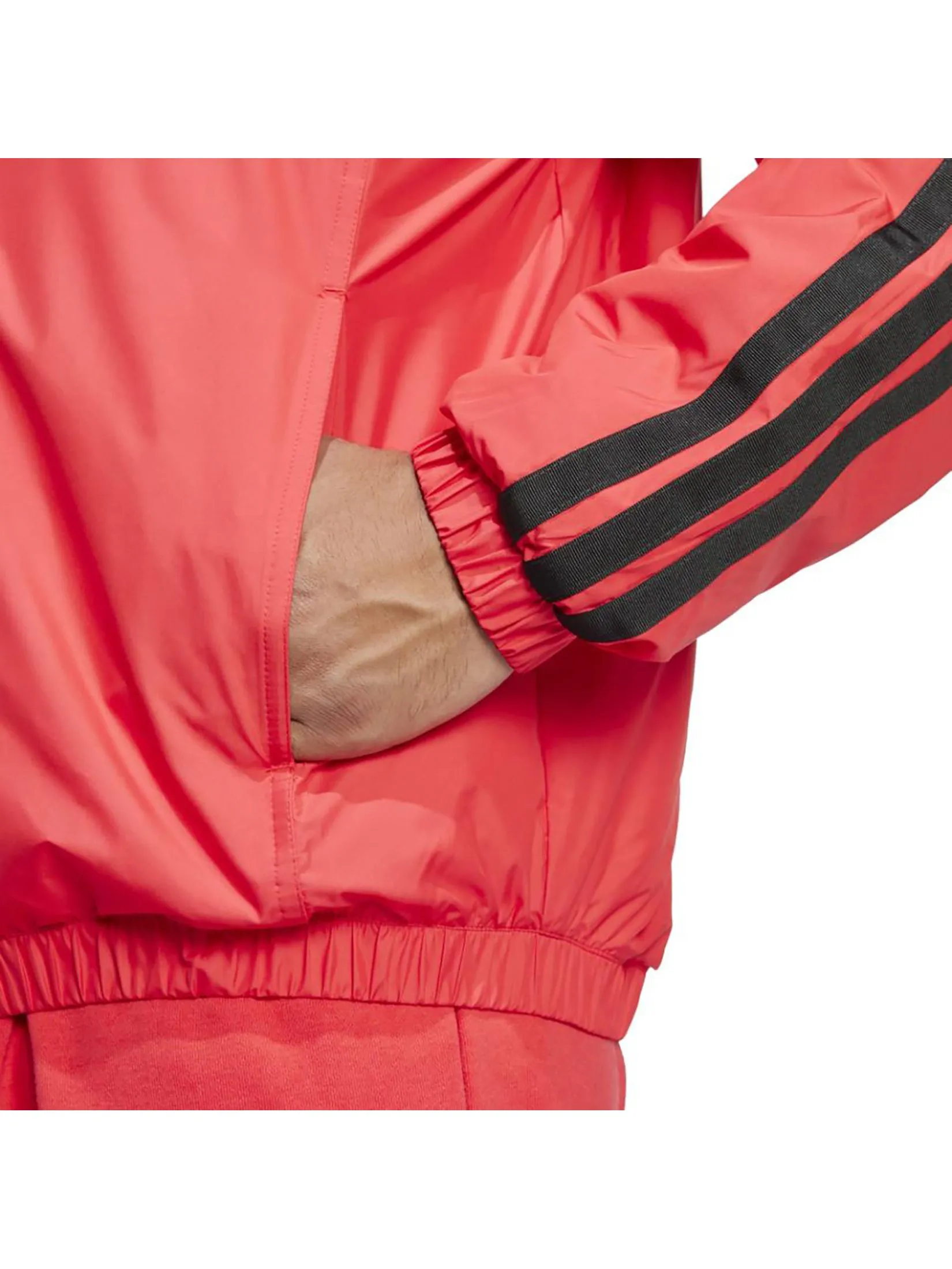 ADIDAS Men Jacket Essentials 3-Stripes Insulated Bomber Pure Ruby