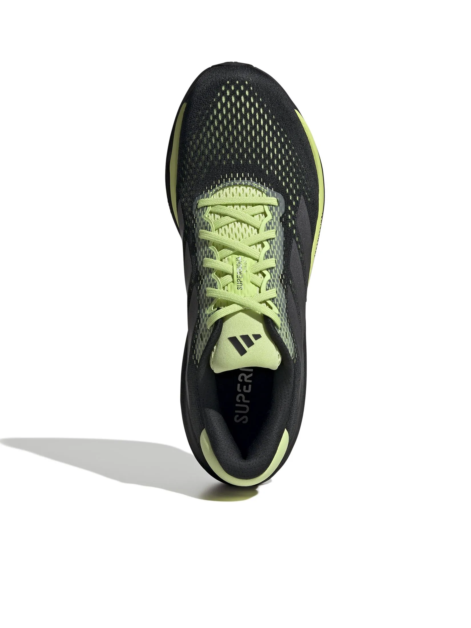 ADIDAS Men Running Shoes Supernova Stride 2 JI1419 Core Black / Iron Met / Pulse Lime