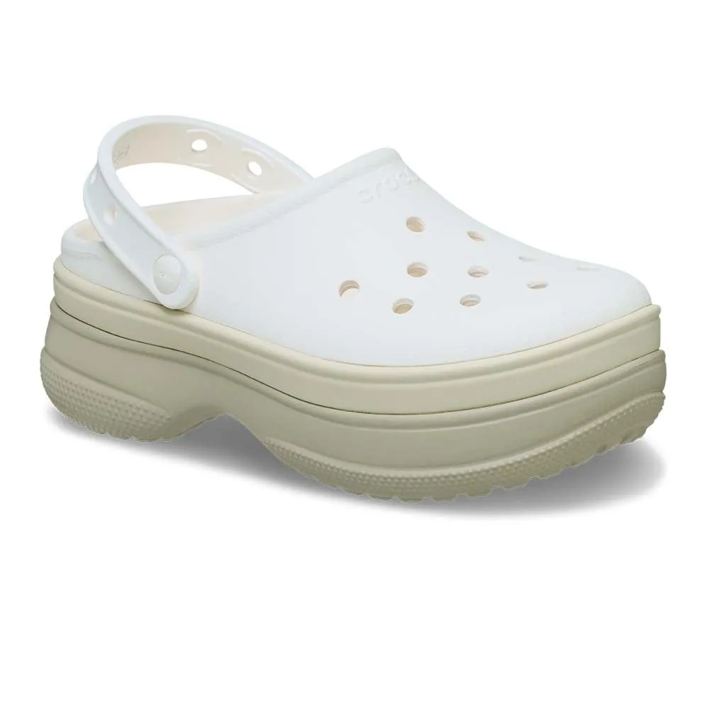 CROCS Unisex Casual Shoes Classic Stacked Clog White - CR024SH030EMTH