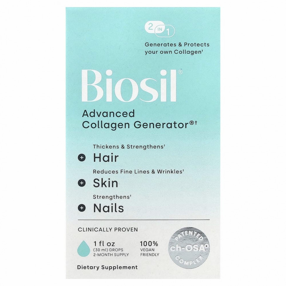 BioSil by Natural Factors, ch-OSA, улучшенный источник коллагена, 30 мл (1 жидк. унция)