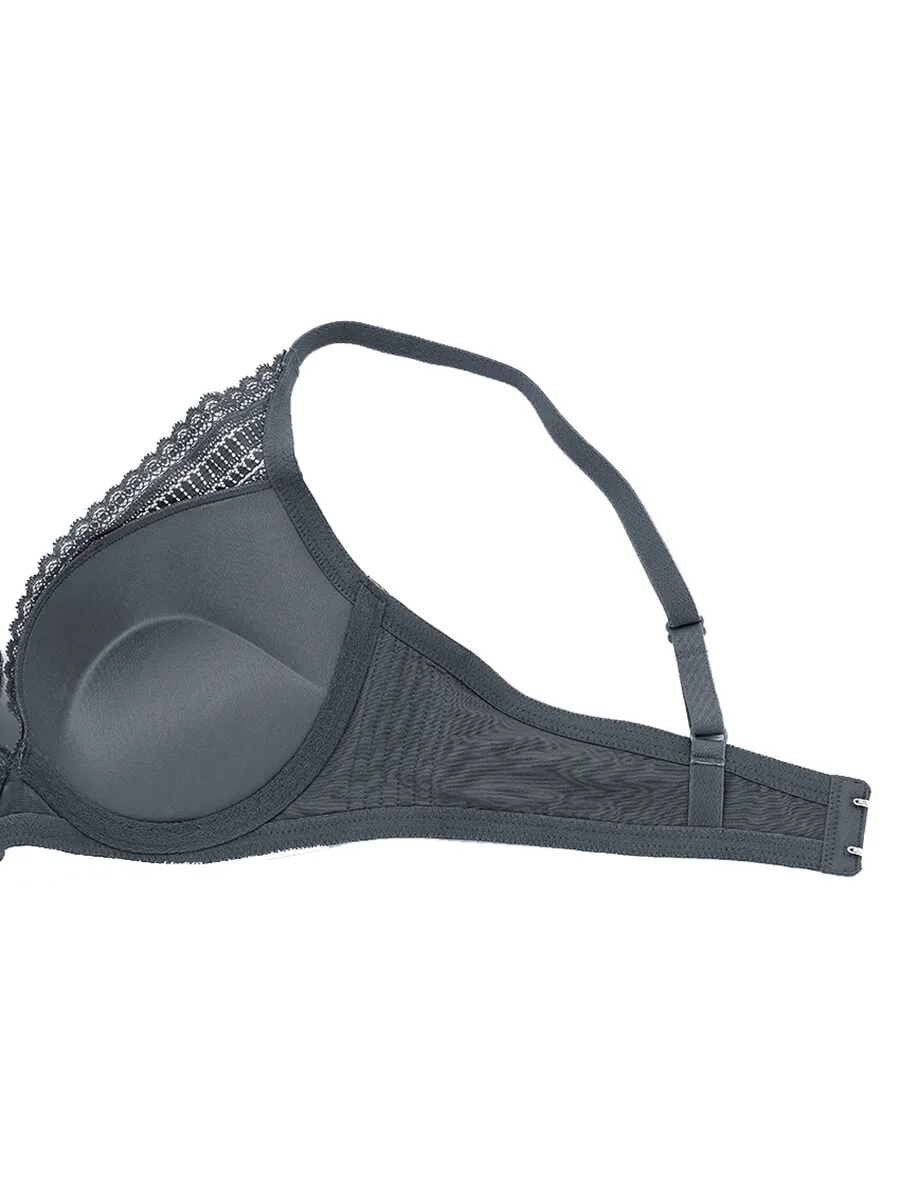 SABINA Wire Bra Modern V Collection - DarkGrey