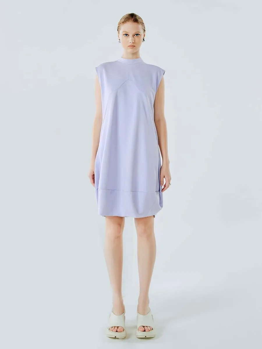 SHAKA Woman Dress Midi Chain Stitch Bollon Purple