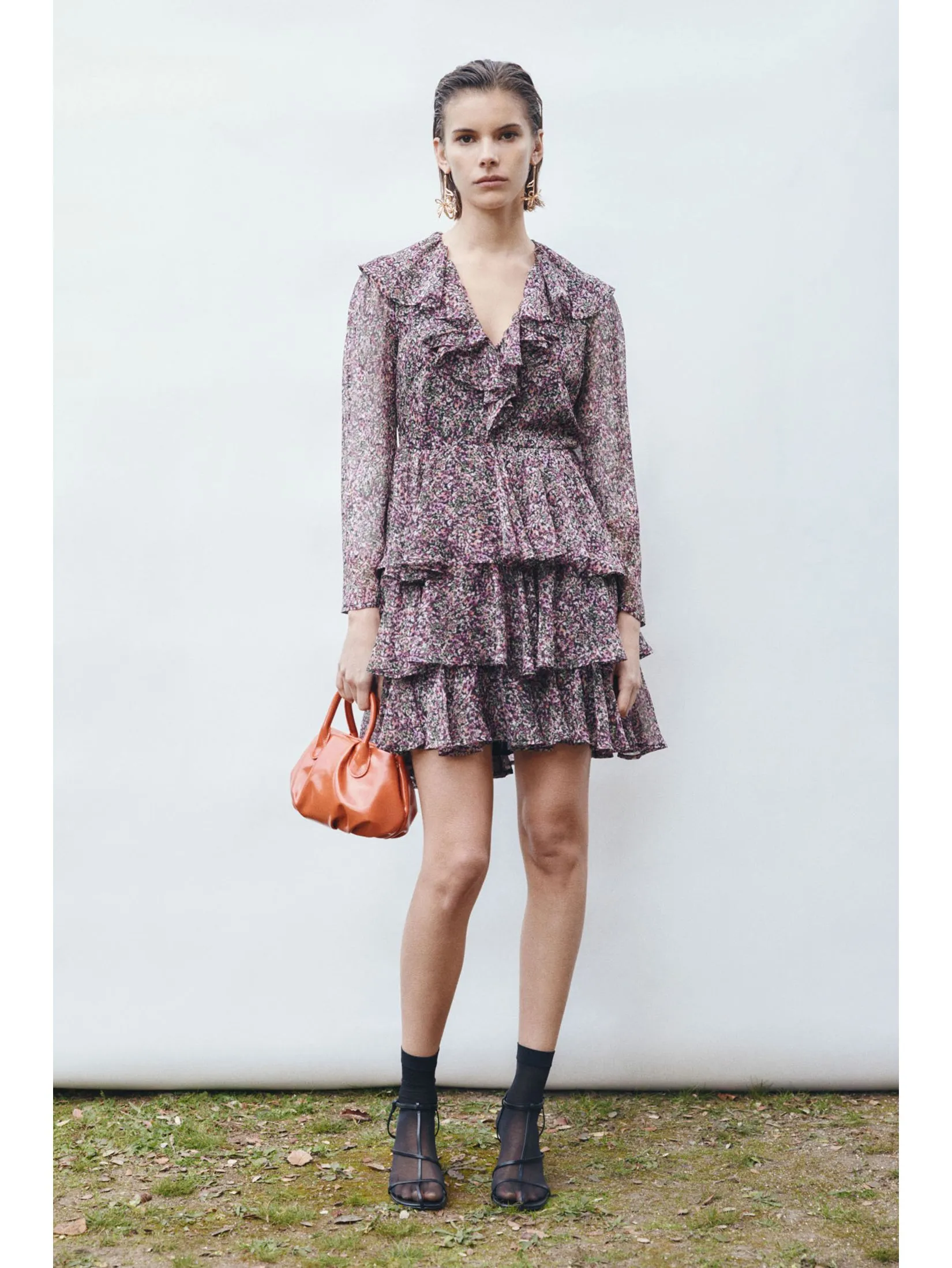 SFERA Women Dress Long Sleeves Mini Lilac