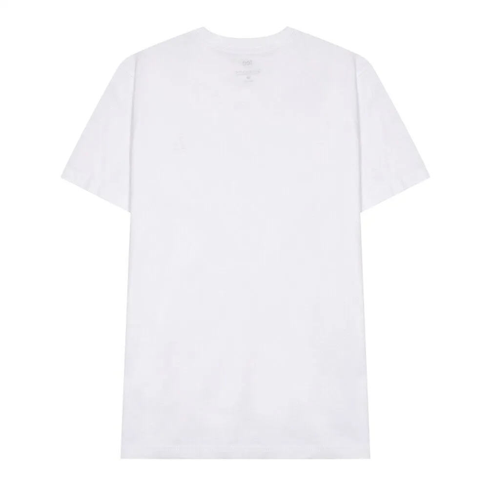 GIORDANO White Men's Classic Man Embroidery Tees