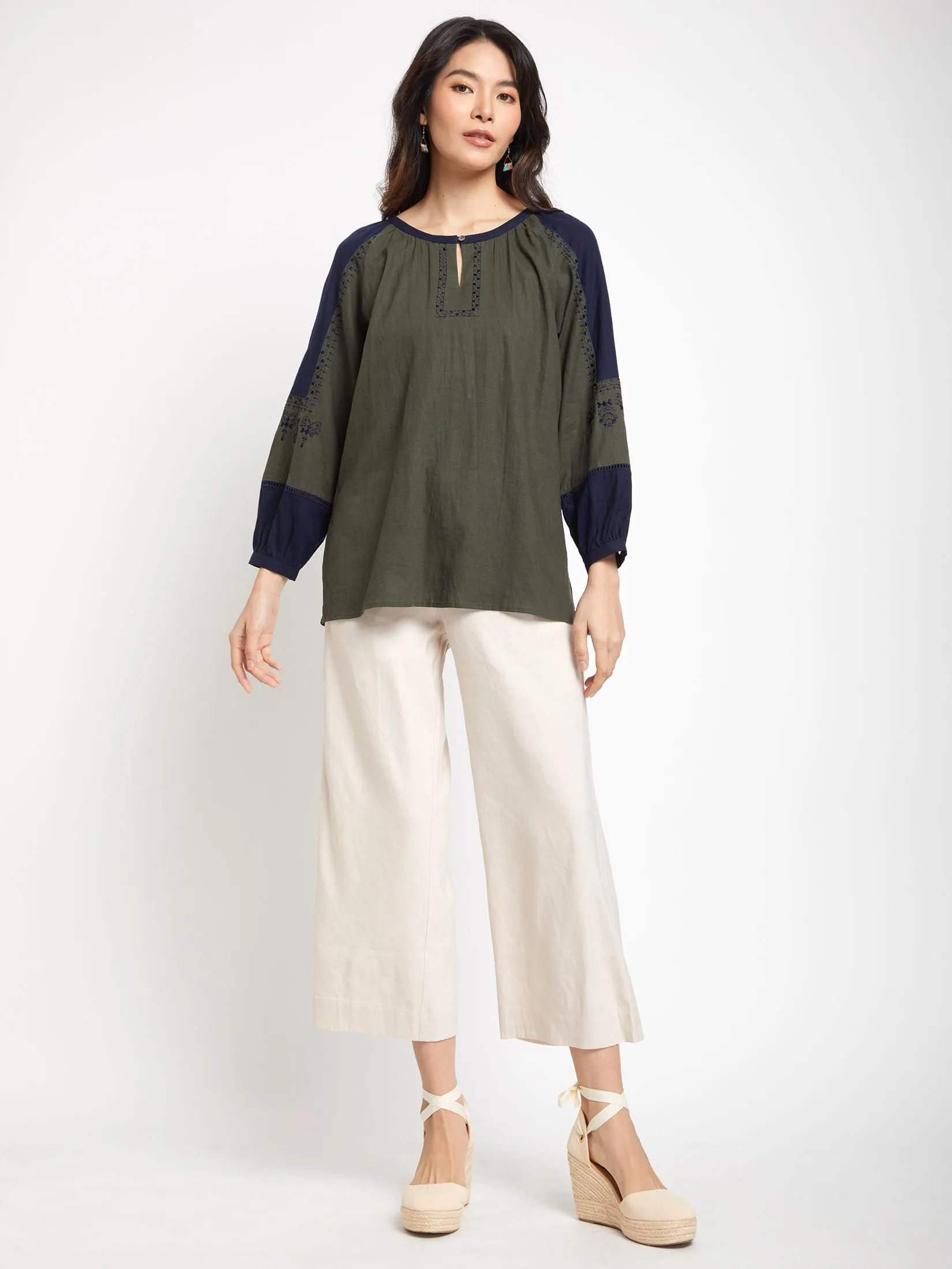 JOURNAL Women Blouse Long Sleeves Round Neck Print