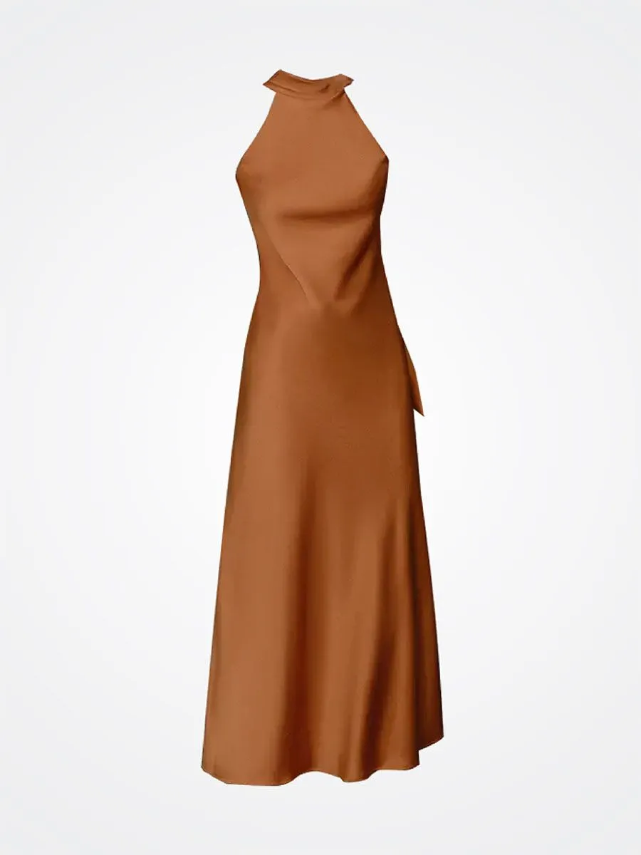 GOUDINRQC Women Glow of Glory Evening Dress Yellow Gold Elegance