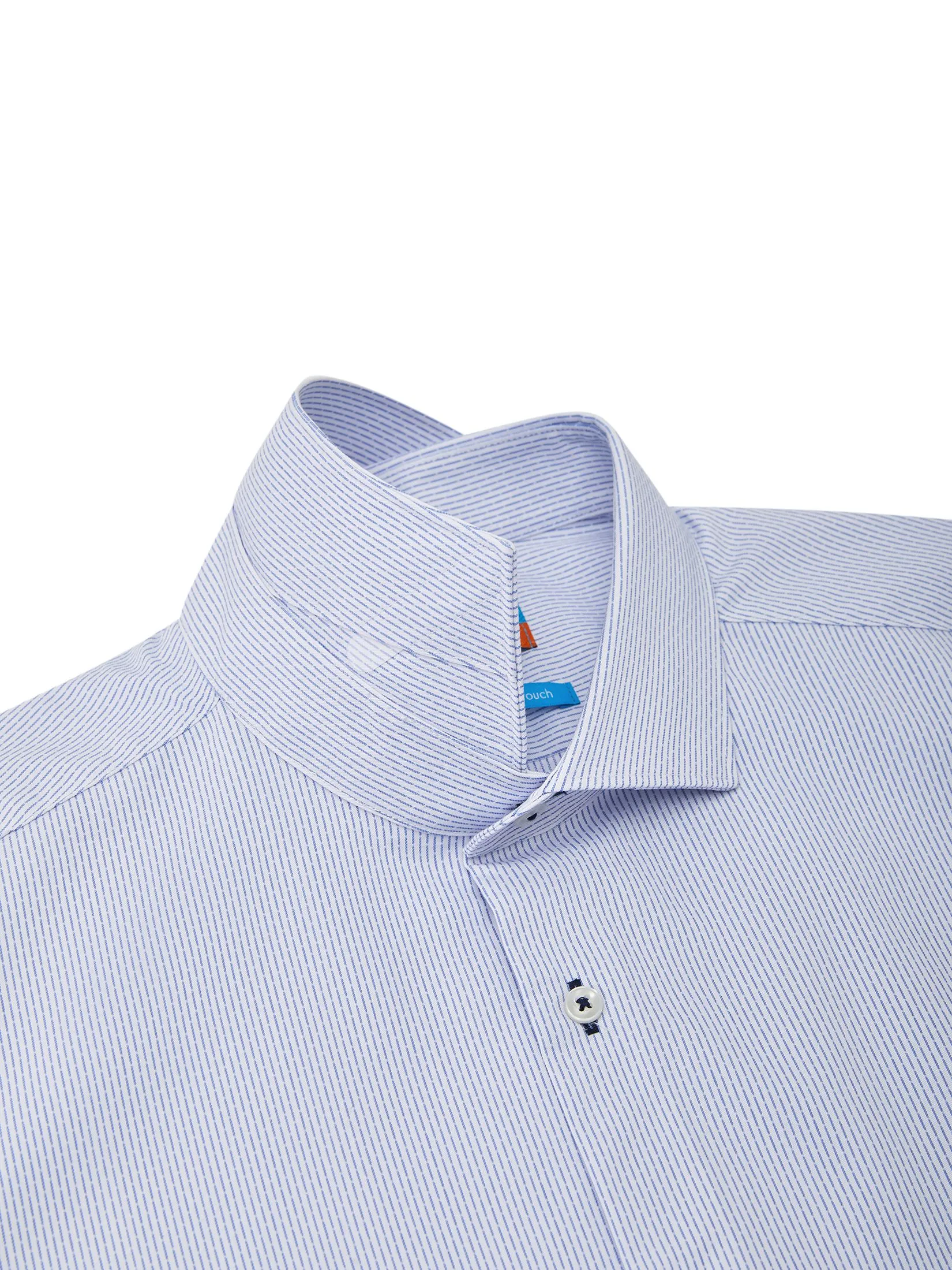 G2000 Men Clothing Non-Iron Silky Touch Stripe Shirt  Smart Fit - Blue