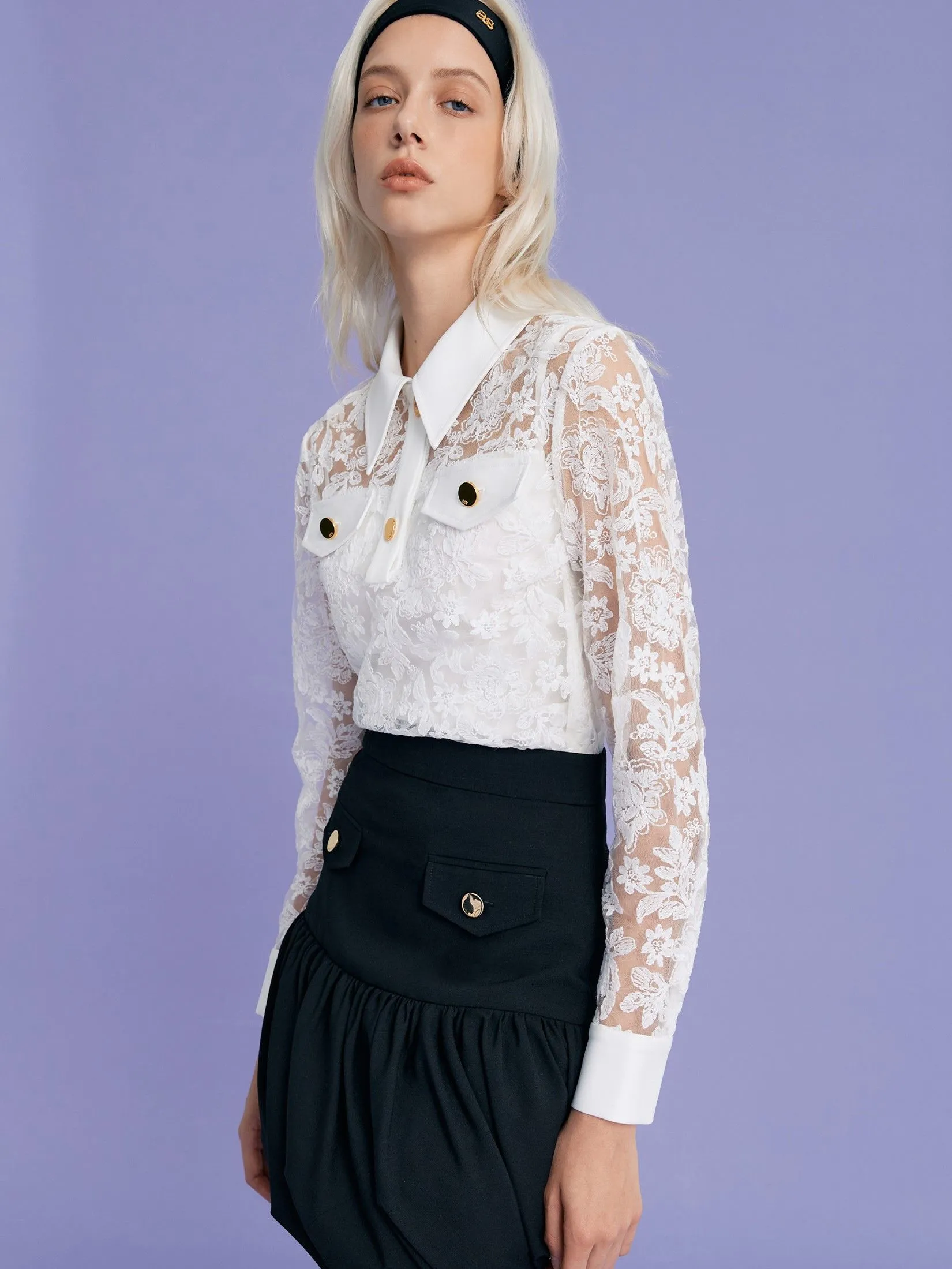 ASV (RS25)Caily Women Balloon Mini Skirt Black