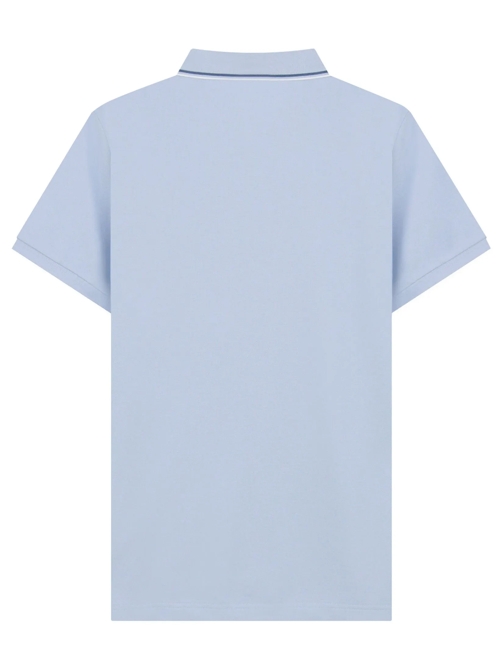 GIORDANO Men's Slim Cotton Lycra Polo Subdued blue