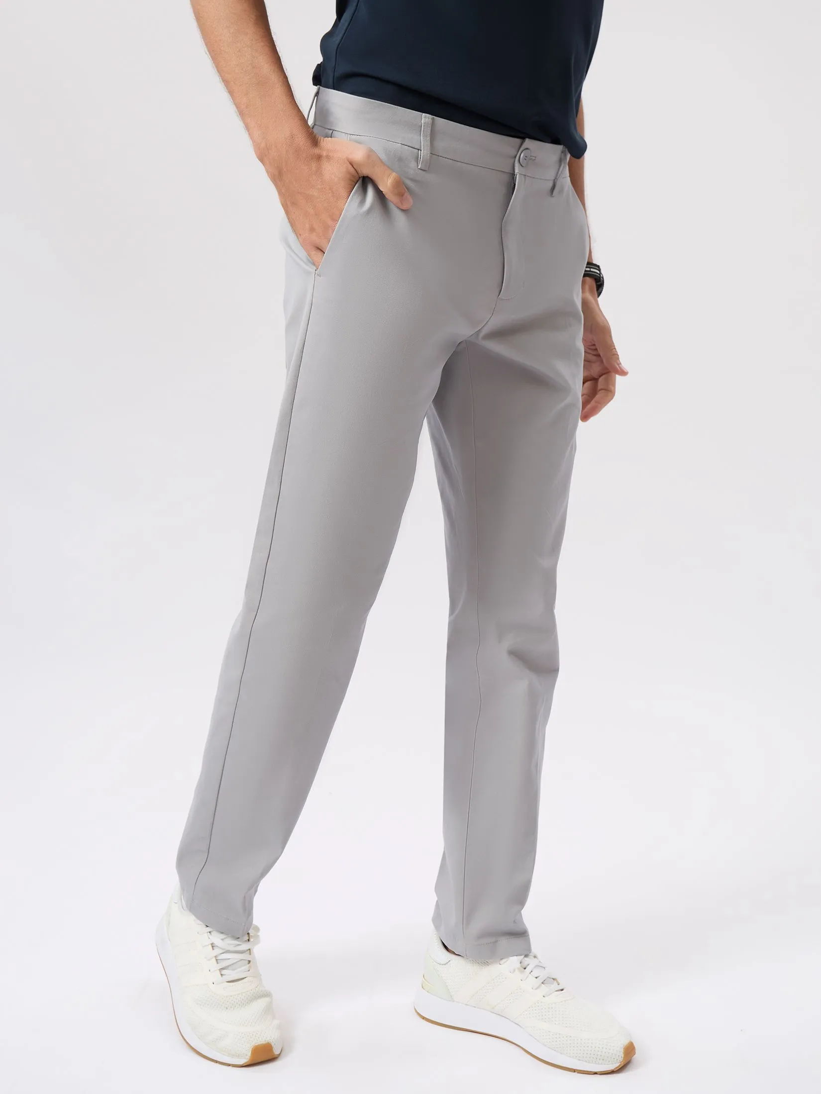 LTD Slim Fit Chino Pants Men Light Grey