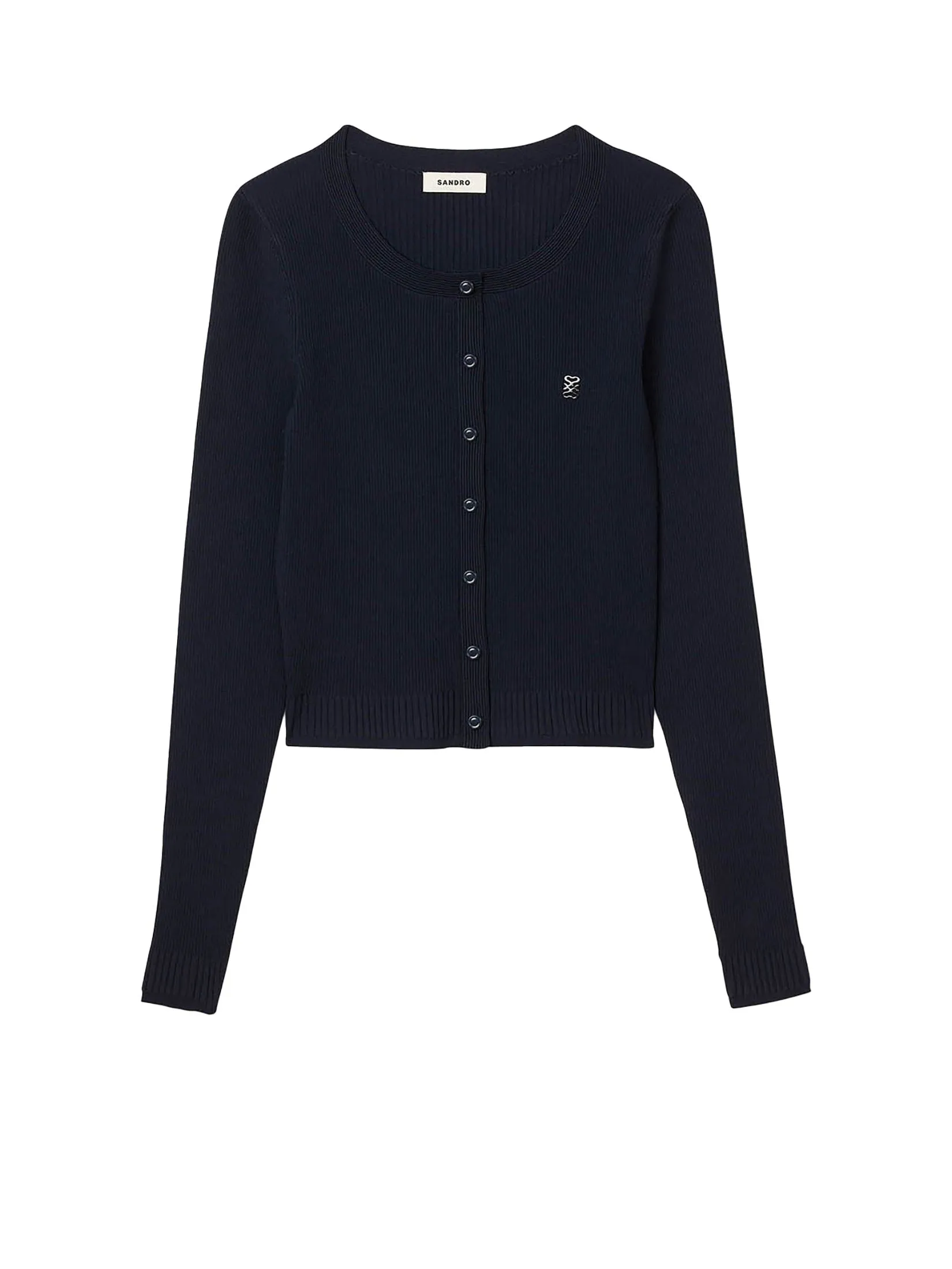 SANDRO Polo Shirt With Decorative Buttons