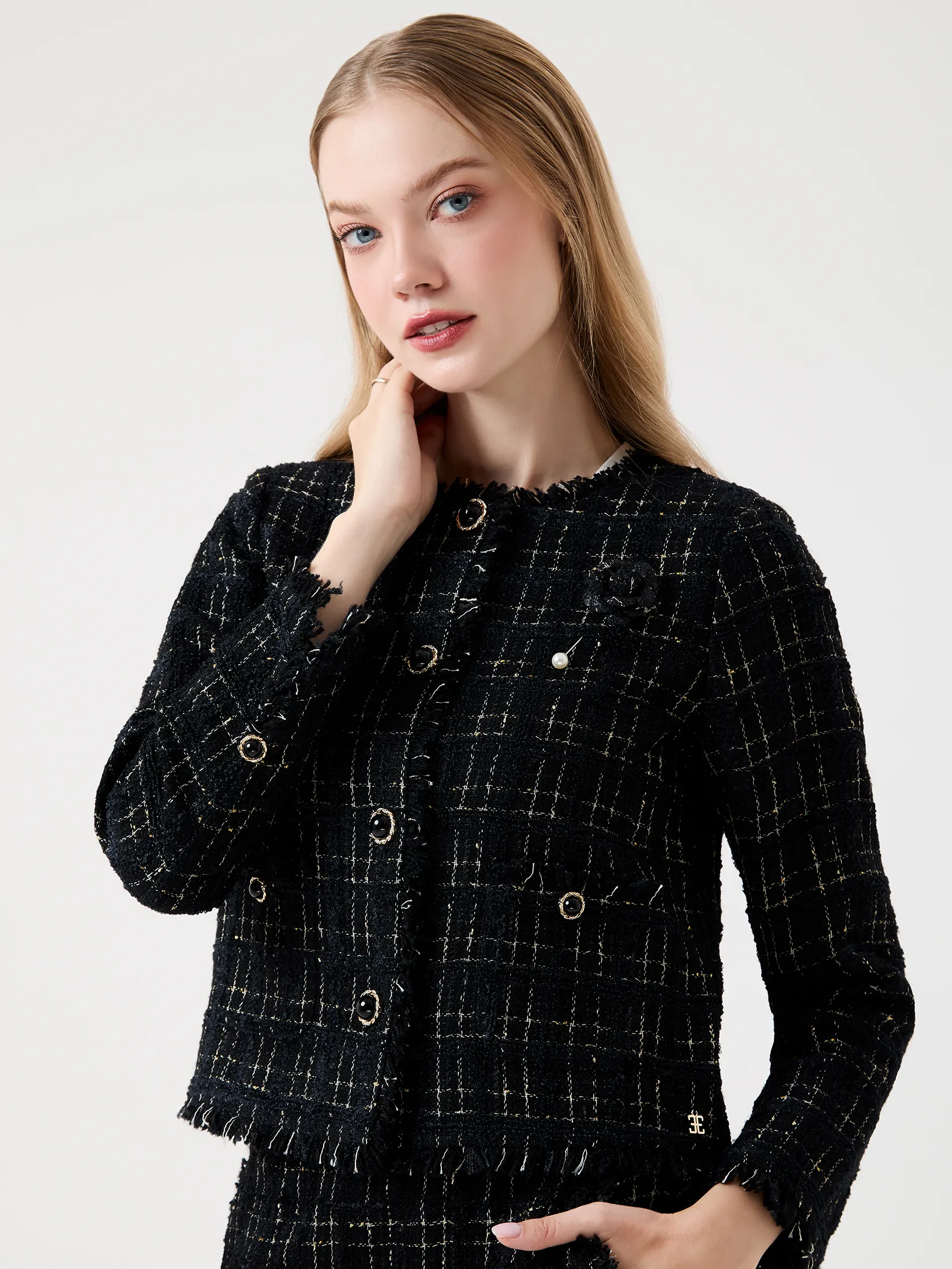 ESPADA Tweed Jacket Woman Black