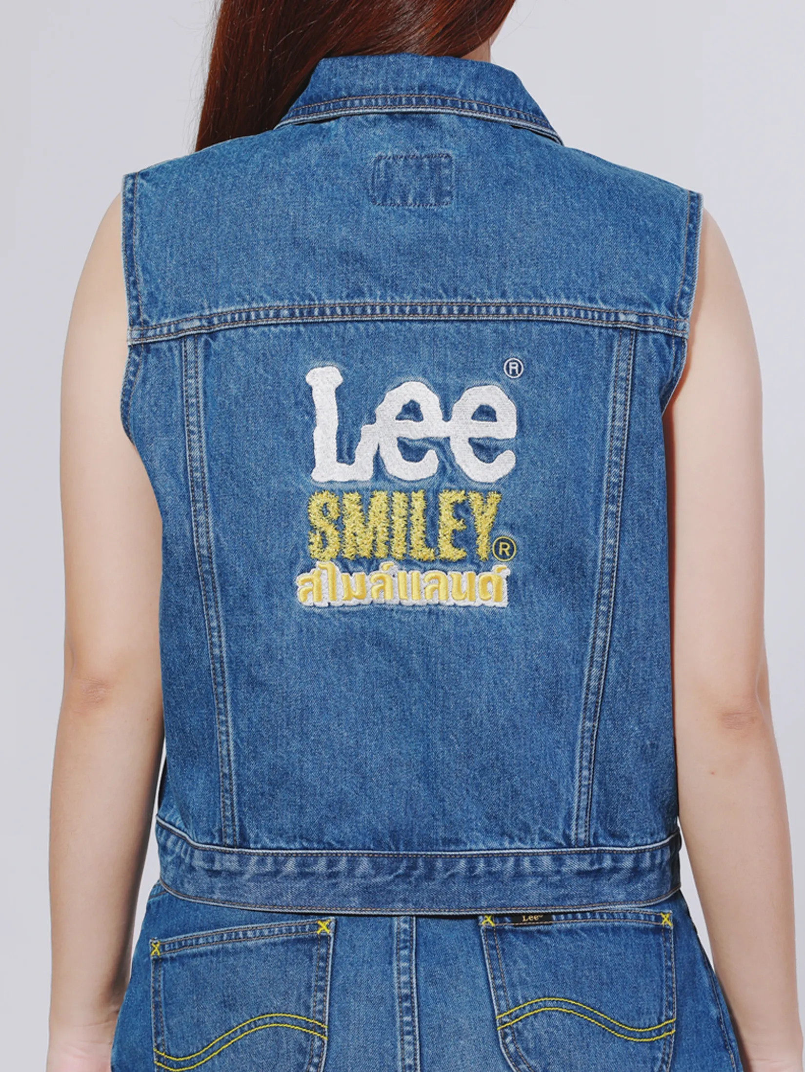 LEE Women s Vest Lee Smiley Collection Regular Fit Mid Indigo