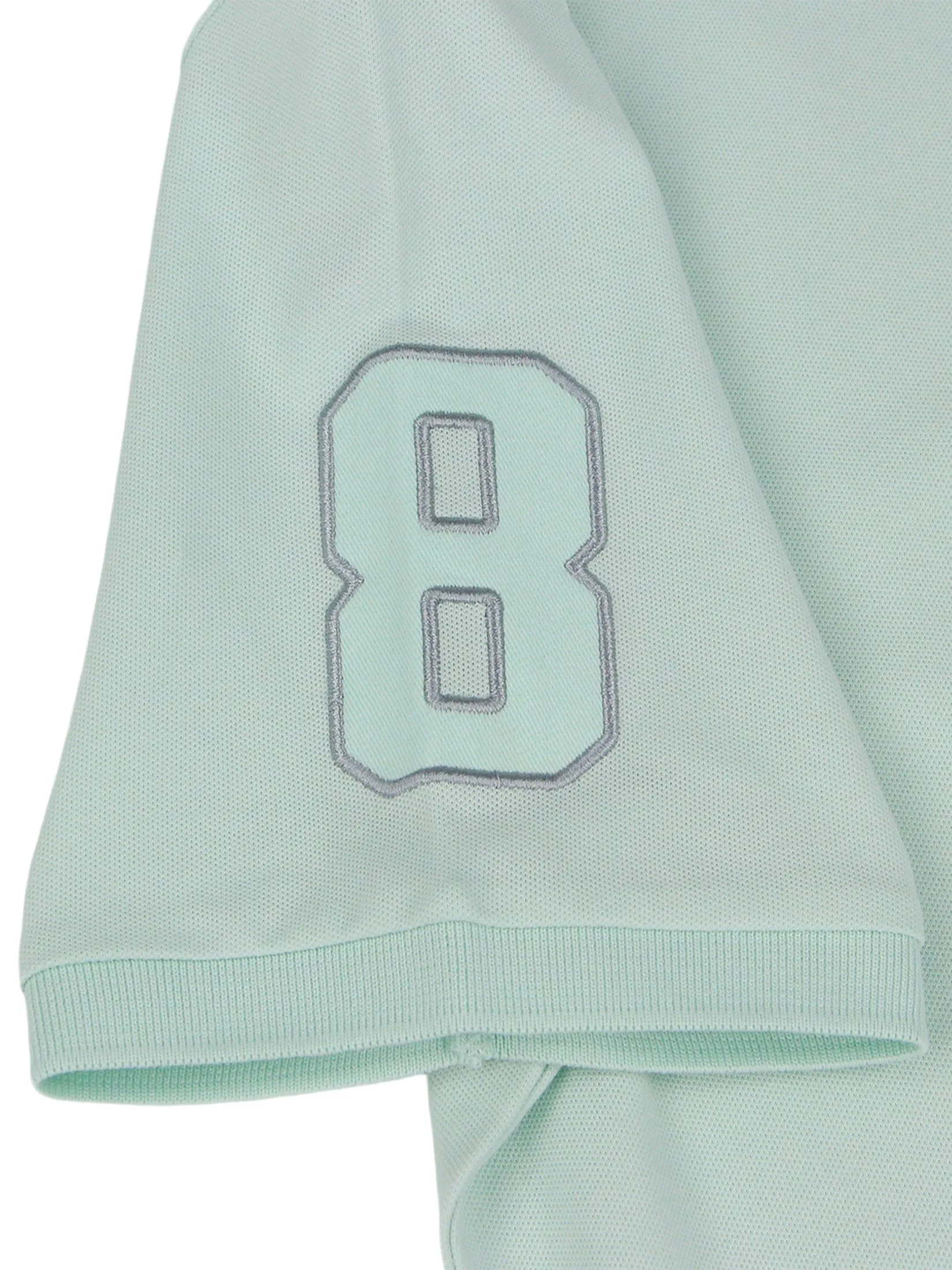 GIORDANO Men's Slim Pique Embroidery Polo (Napoleon) Glacier green