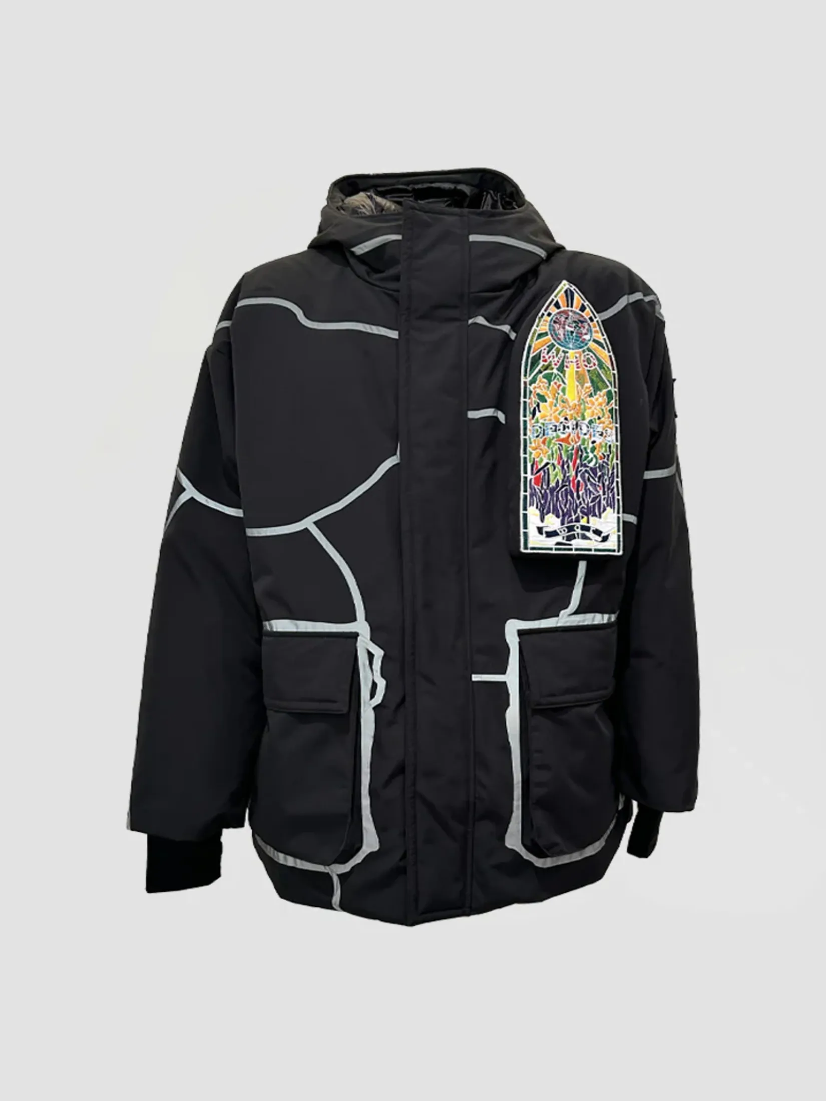 WDW X ADD MEN HOODED PARKA WITH DOWN PADDING IN BLACK