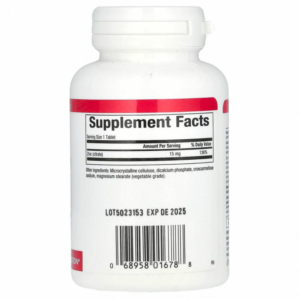 Natural Factors, цитрат цинка, 15 мг, 90 таблеток