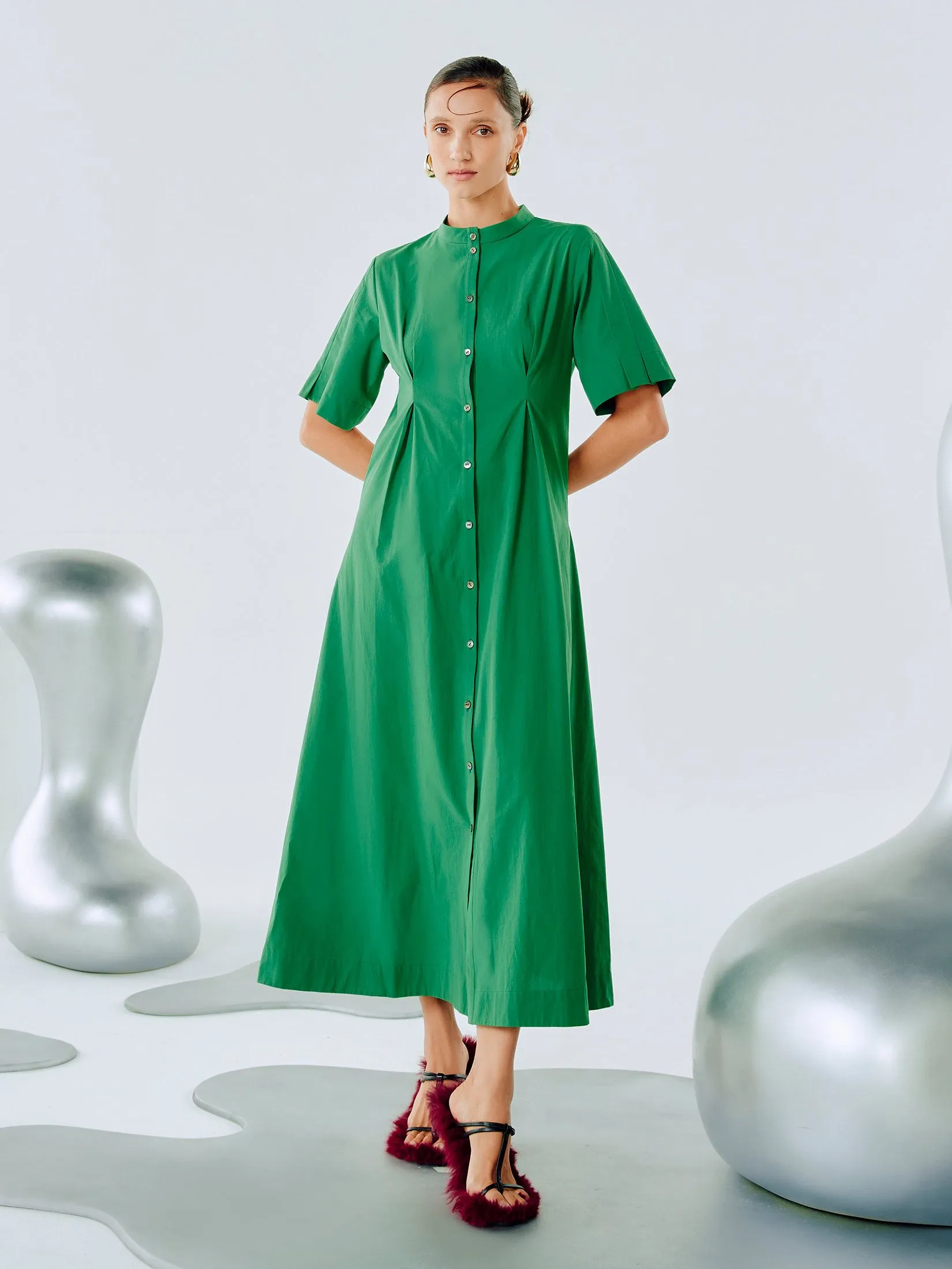 SHAKA Woman Dress Shirt Green