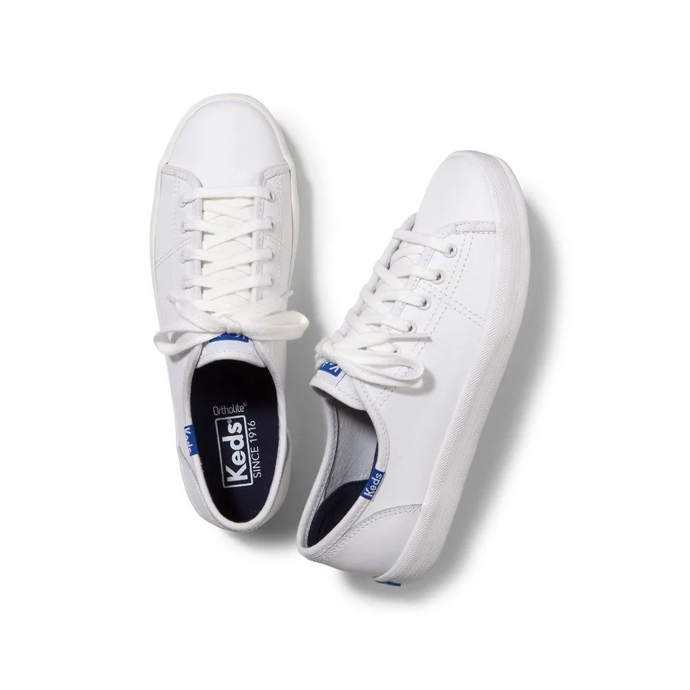 KEDS White/Blue Kickstart Leather