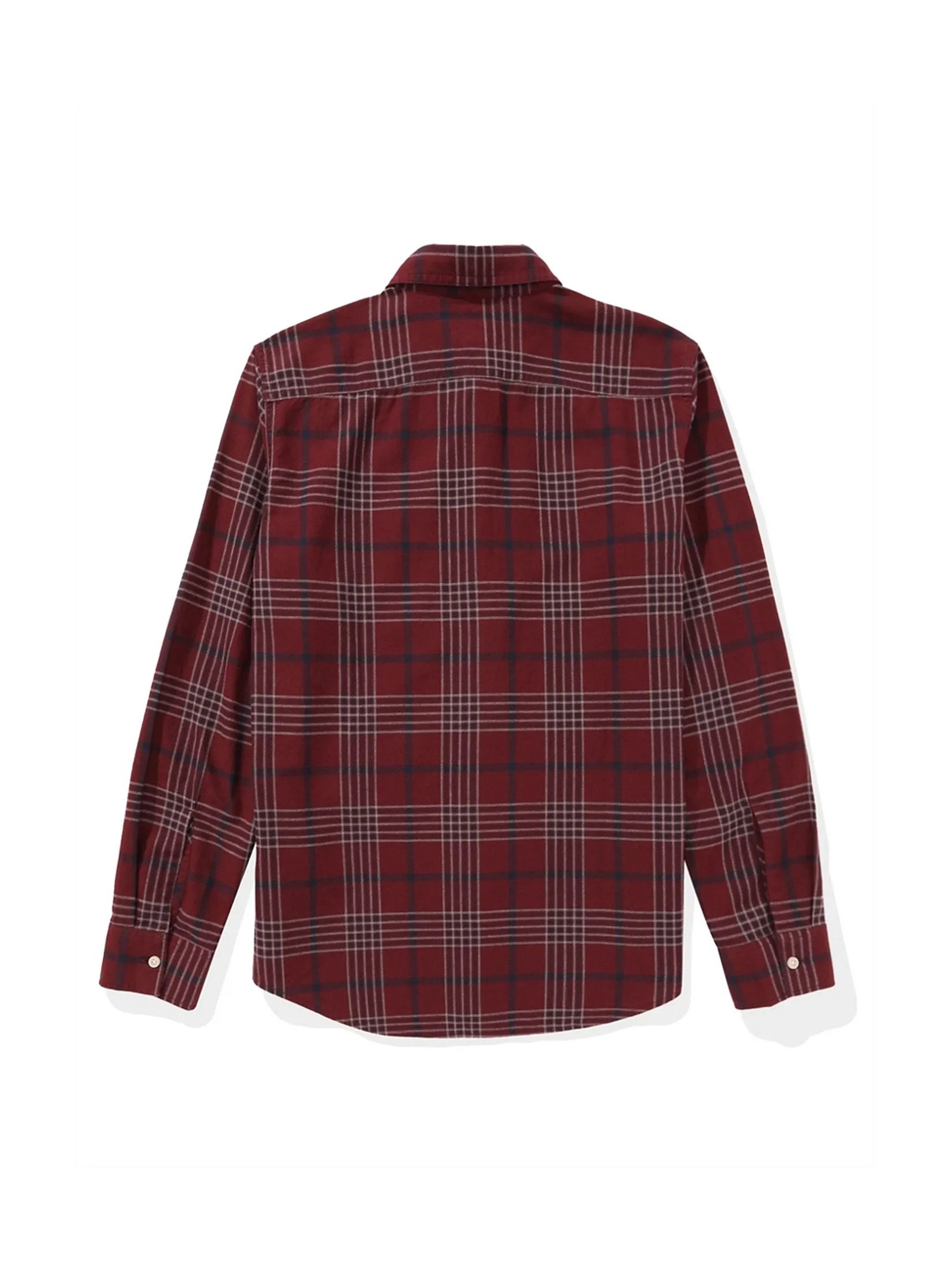 AMERICAN EAGLE MEN CARSON PLAID SF CSC LW HARVARD OXFORD SHIRT 600 RED