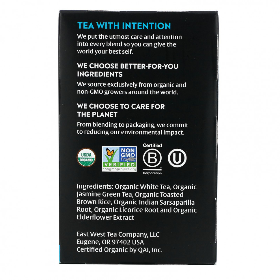 Choice Organic Teas, Белый и зеленый чай, белая бузина, 16 чайных пакетиков, 24 г (0,85 унции)