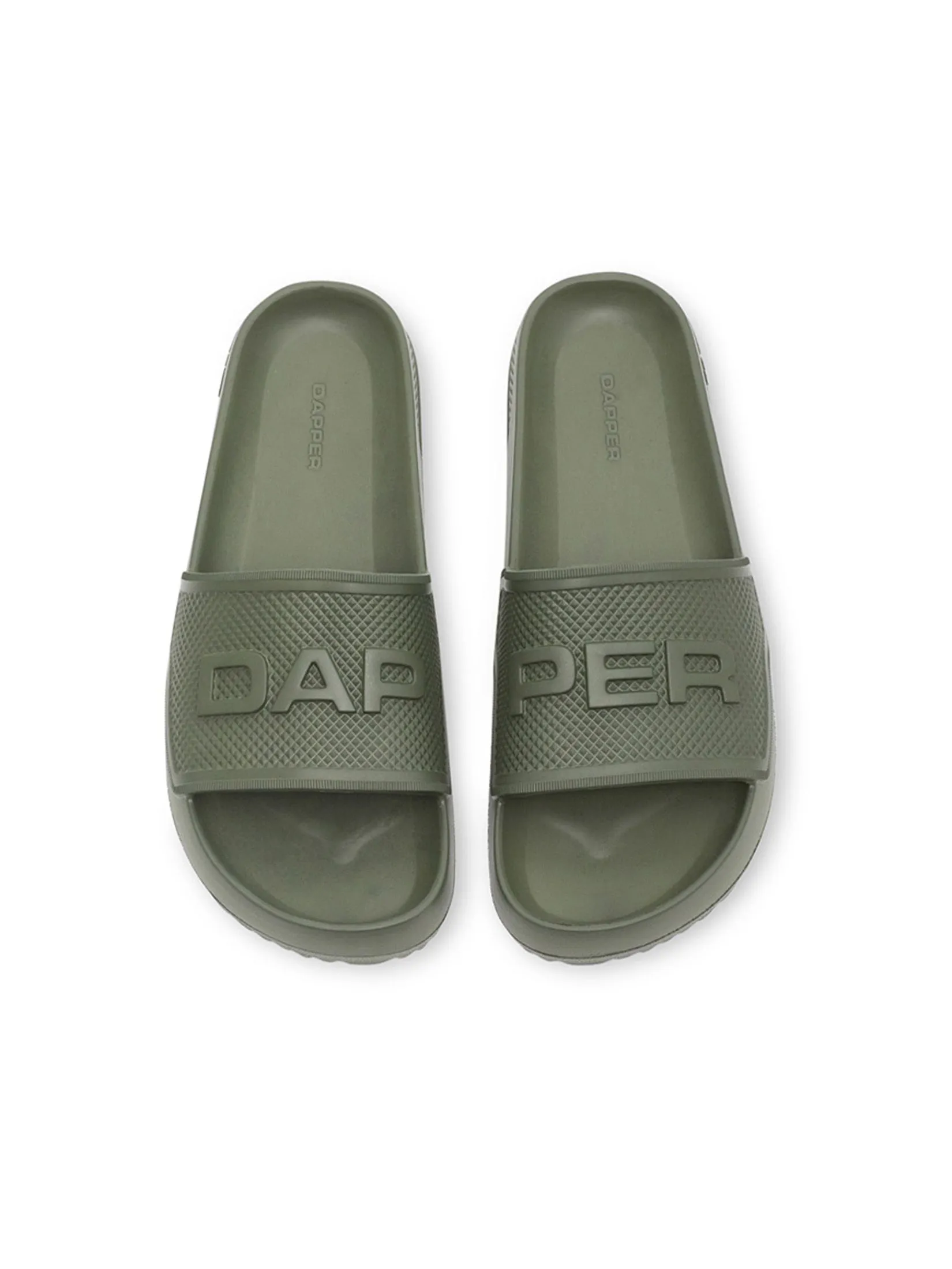 DAPPER DAPPER Iconic Comfort Pool Slide Sandals Olive Green