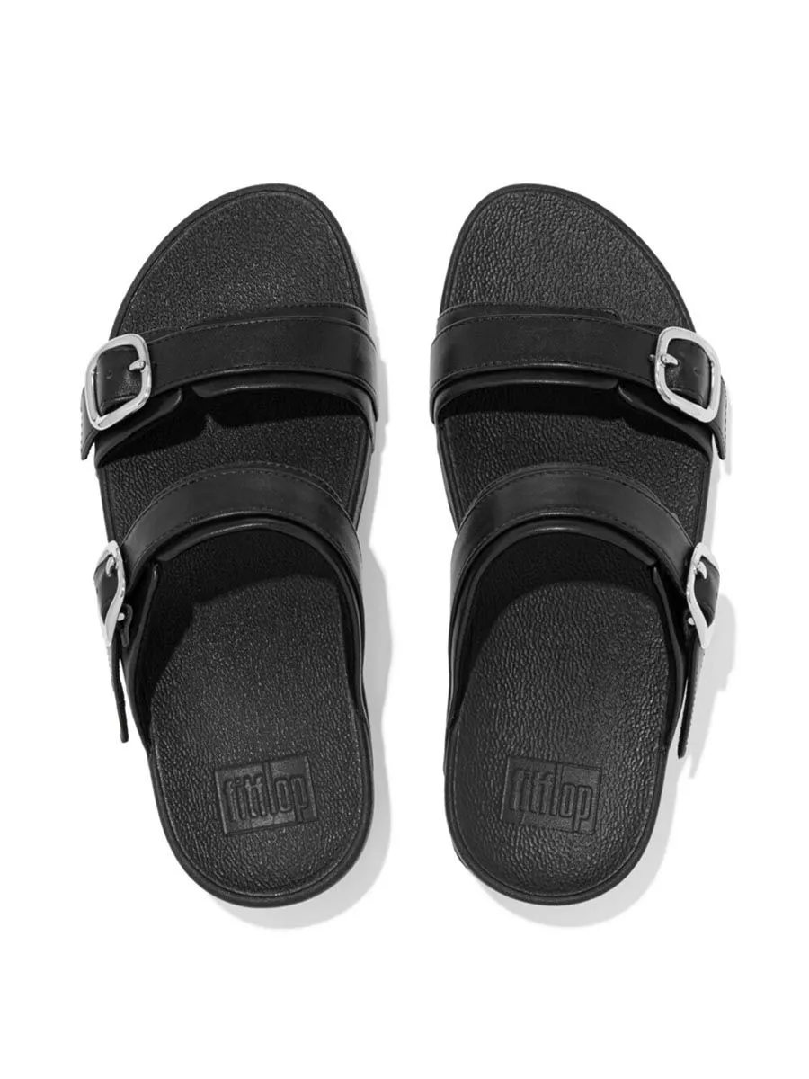 FitFlop™ WOMEN'S LULU ADJUSTABLE LEATHER ES7-090 BLACK