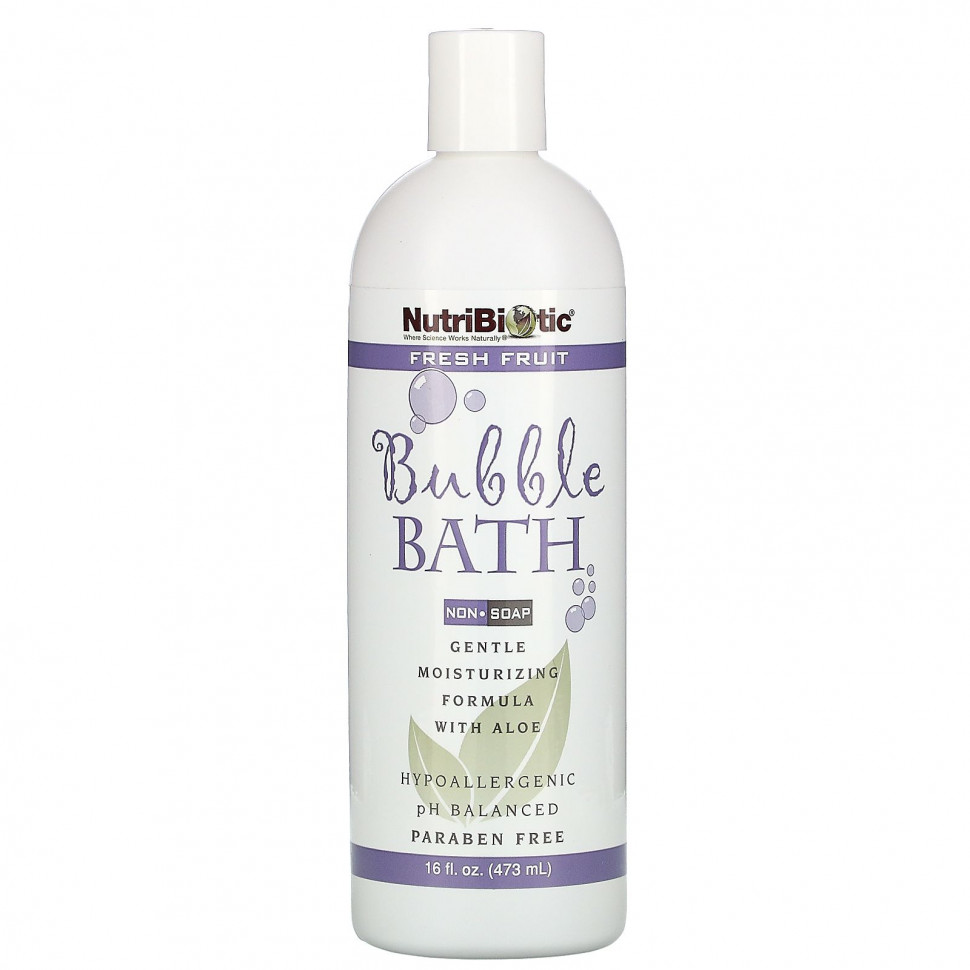 NutriBiotic, пена для ванны, без мыла, с ароматом свежих фруктов, 473 мл (16 жидк. унций)