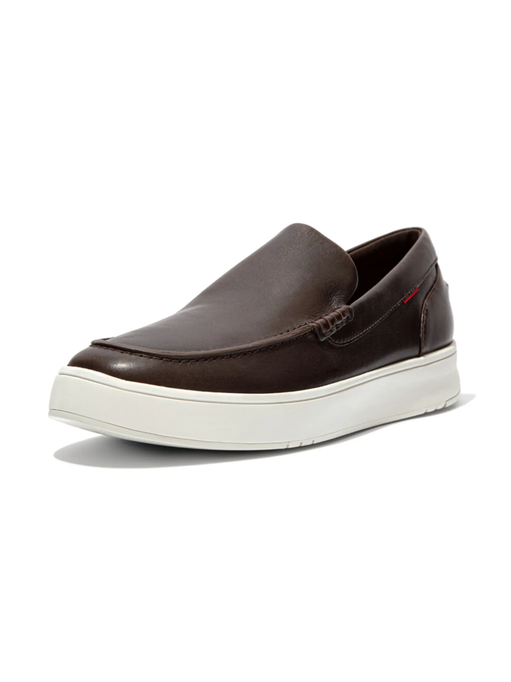 FitFlop™ MEN S BRANCE LEATHER LOAFERS BROWN
