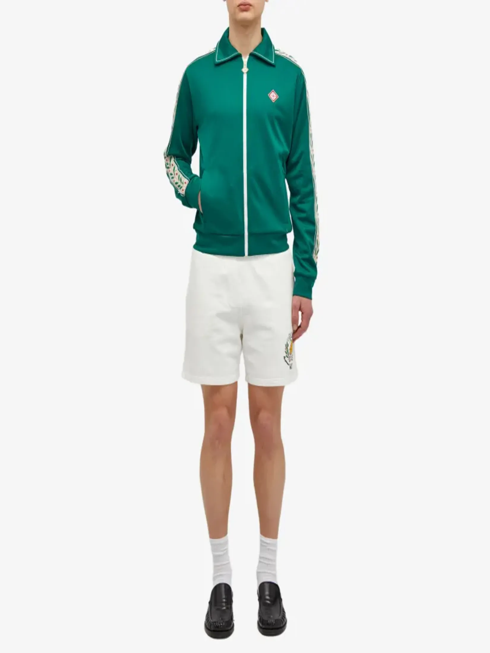 CASABLANCA MENS LAUREL TRACK PANTS IN GREEN