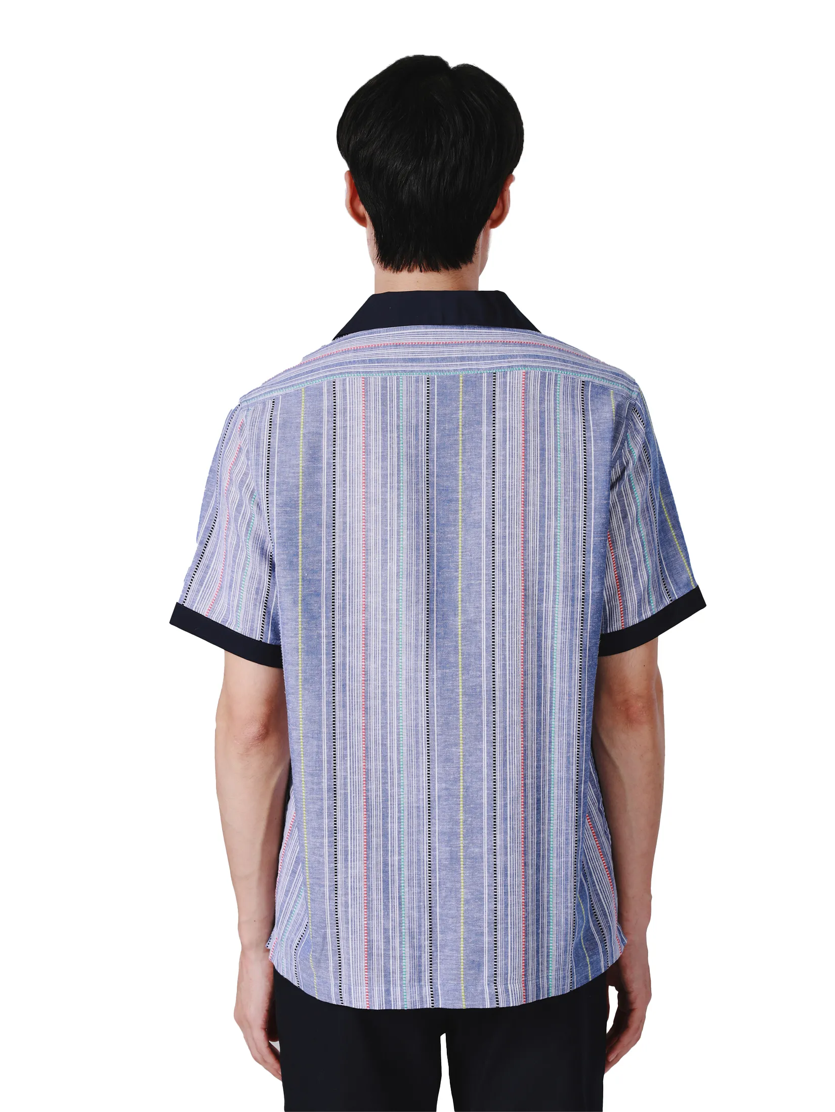 JOHN HENRY Men s Short Sleeves Hawaii Shirts (Relaxed Fit) SONGKRAN FESTIVAL Navy