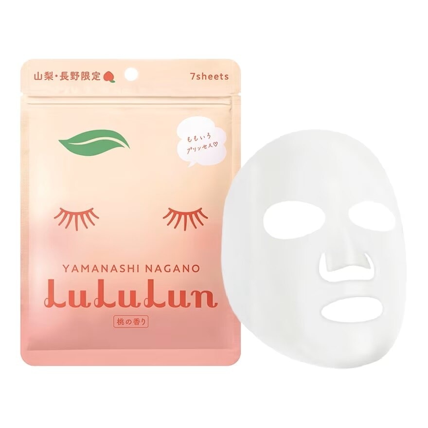Lululun Face Mask Peach 7Day 7'S แผ่นมาส์กหน้า ลดเลือนริ้วรอย