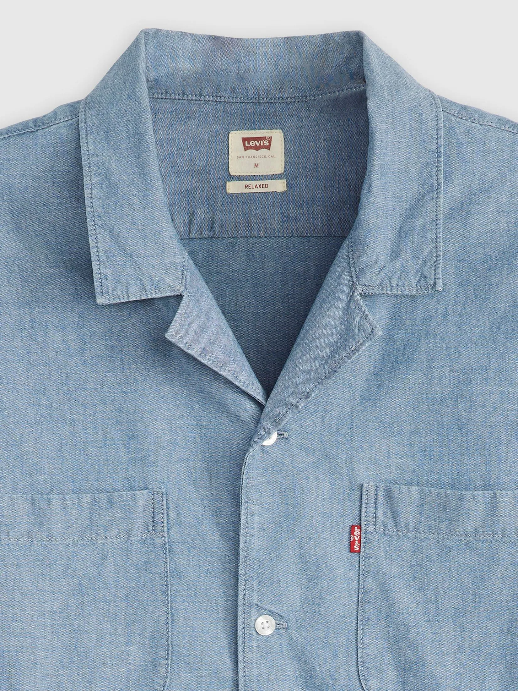 LEVI'S Men's Classic Camp Shirt Blue